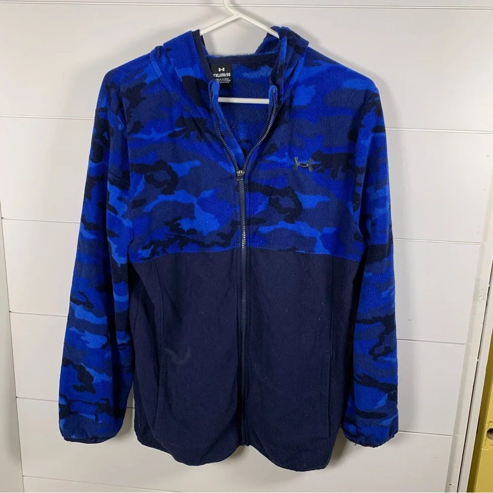 Fleece Jacket Bundle Lot Of 3‎ Boys Sz L/XL (14-16) Eddie Bauer Under Armor